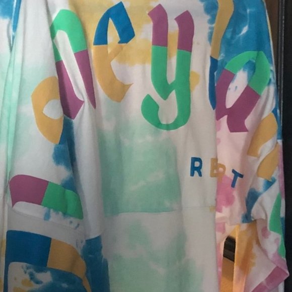 NWT Disneyland Retro Tie Dye Women's Spirit Jersey Adult Size Large New Rainbow - Picture 2 of 6